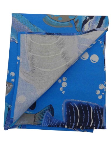 Quadratische und rechteckige Tischdecke Baumwolle FISCHE