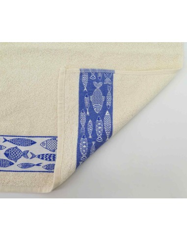 Paire de serviettes et serviette de bain en éponge de coton PESCIOLINI