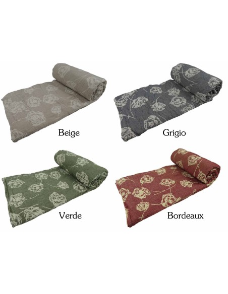 Toile d’ameublement double et couverture de lit unique Stropicciami ROSE