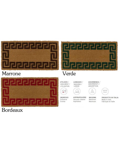 Paillasson antidérapant dans la noix de coco naturelle IMPERATORE GRECA