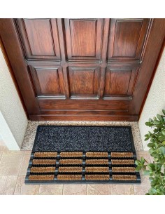 Doormat step dryer maison d’entrée noix de coco et caoutchouc DUET 2