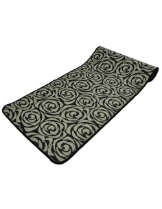 Rose bianche 3D Zebrato 3D alfombra de cocina ancho 50 cm.
