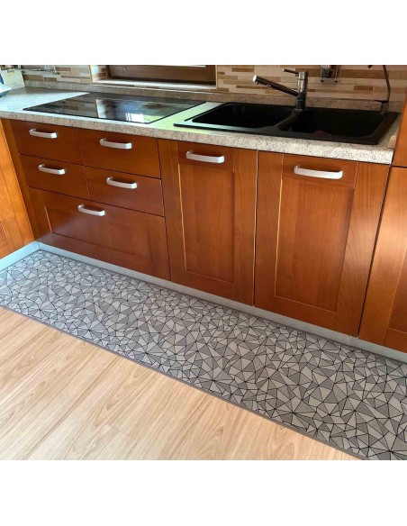 Cocina amplia alfombra de plata 50 cm.