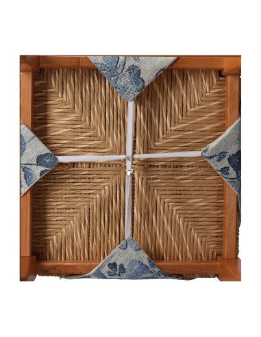 Cojín de silla extraíble con aletas ANAIS jacquard