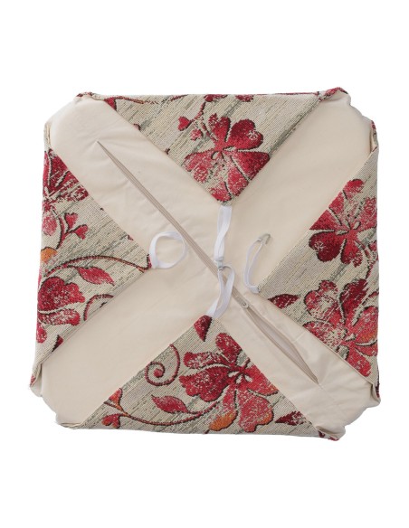 Coussin de chaise amovible avec ailerons jacquard ANAIS