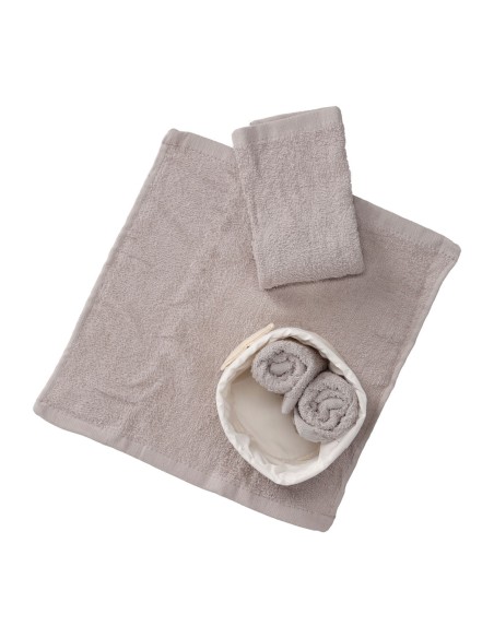 Lavette bagno con cestino in tessuto set 4 pz. SUSANNA