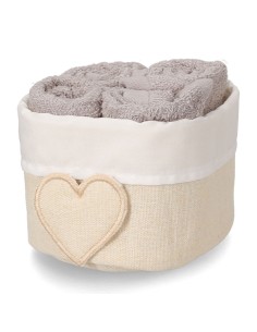 Lavage de salle de bain avec panier en tissu 4 pcs. SUSANNA