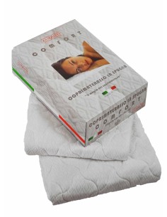 Coprimaterasso Comfort in spugna con angoli per letto 1 piazza e 1/2 cm 125x195