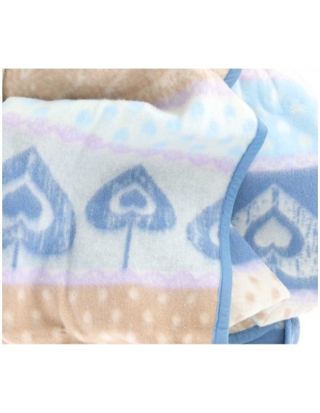 Couverture en mélange de laine double face CUORI
