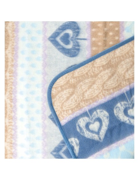 Couverture en mélange de laine double face CUORI