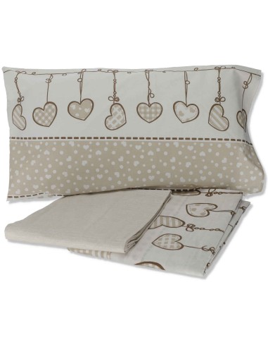 Completo lenzuola CUORI APPESI