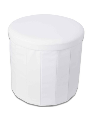 Contenitore pouf ecopelle ROTONDO