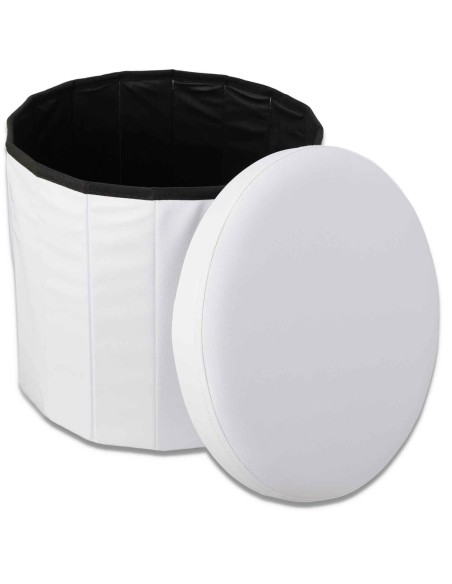 Contenedor de puf eco-cuero ROTONDO