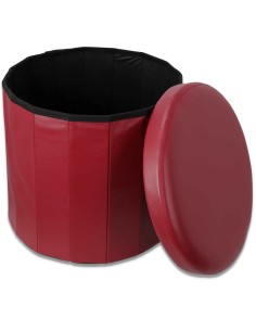 Pouf Container Kunstleder ROTONDO