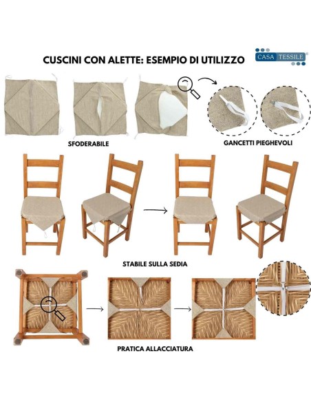 Eldorado chaise coussin couvre avec rabats