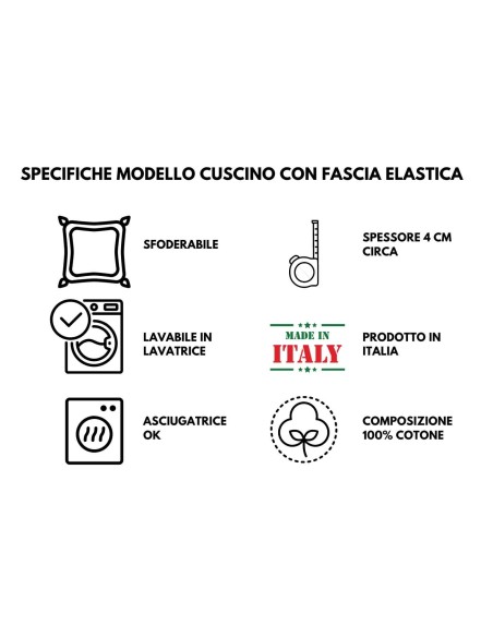 Eldorado cuscino copri sedia con FASCIA ELASTICA