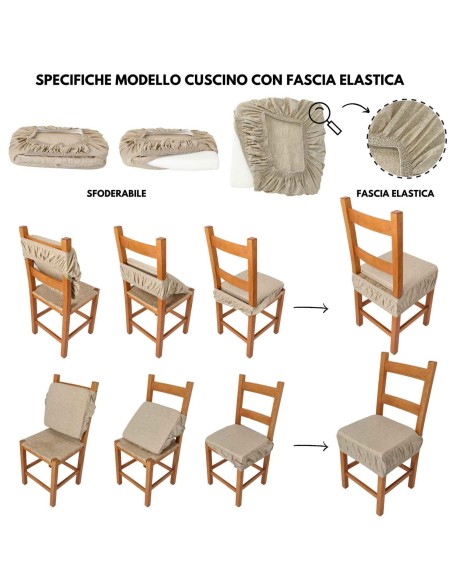 Ikarus cuscino copri sedia con FASCIA ELASTICA