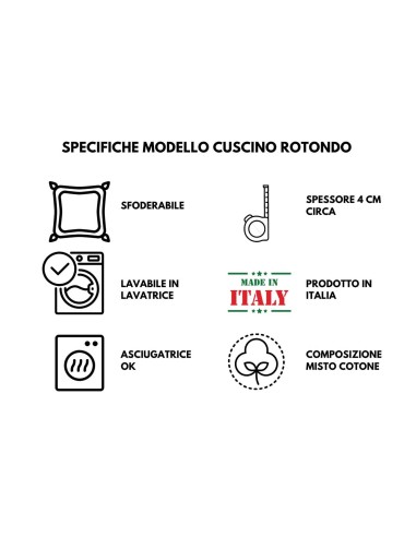 COJÍN REDONDO de jacquard con mezcla