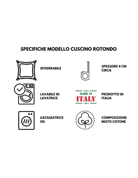 Melange Runde Jacquard Kissen mit Herz