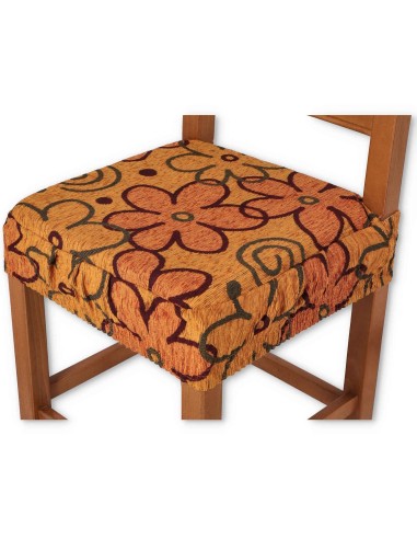 Daisy chaise coussin couvre avec bande élastique