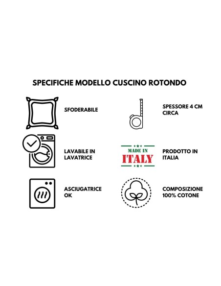 Ikarus cuscino copri sedia ROTONDO con fascia elastica