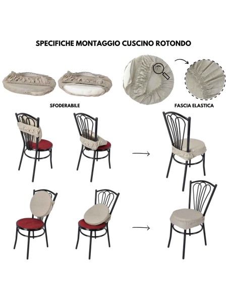 Cojín del asiento del cañón REDONDO