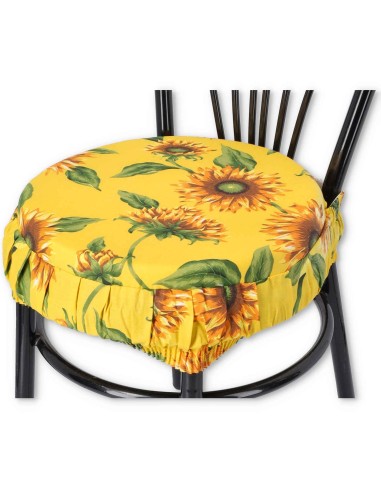 Gransole Couvercle rond pour les coussins de chaise avec bande élastique