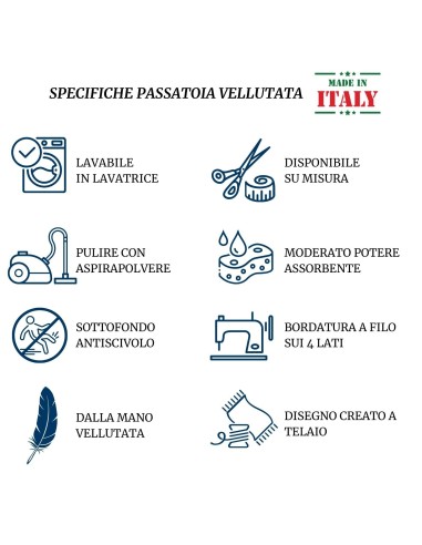 *Prato fiorito tappeto cucina largo 50 cm.