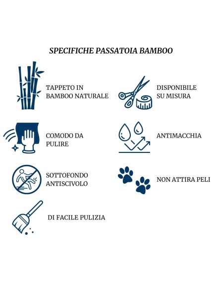 Tapis tapis bambou personnalisé