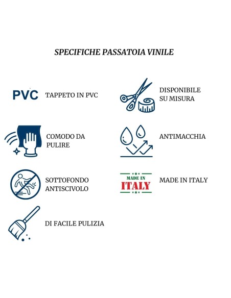 Passatoia moderna QUADRILAND in vinile e antiscivolo