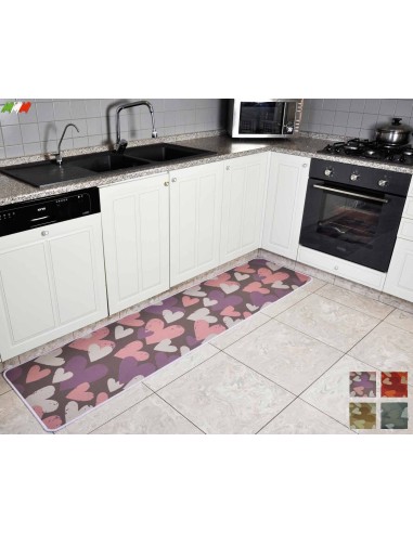 Cuori Liscio 50 cm breite Küche Teppich.