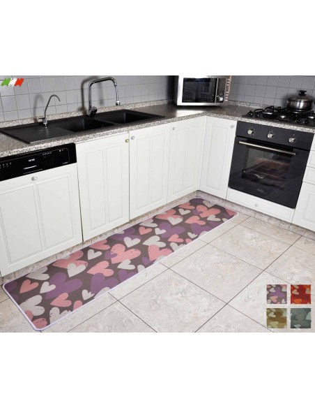 Cuori Liscio 50 cm breite Küche Teppich.