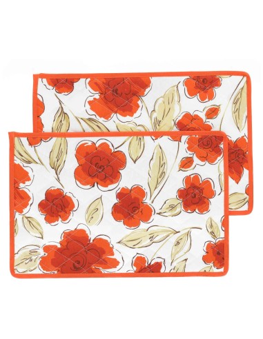 Amerikanische Tischsets Set von 2 Stück ROSE STYLE