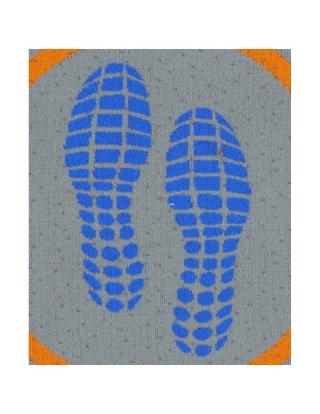 Zerbino tappetino ingresso 50X68 cm. WAIT HERE ARANCIO