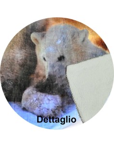 Bear Digital Agneau de laine Plaid 130 x 160 cm 2