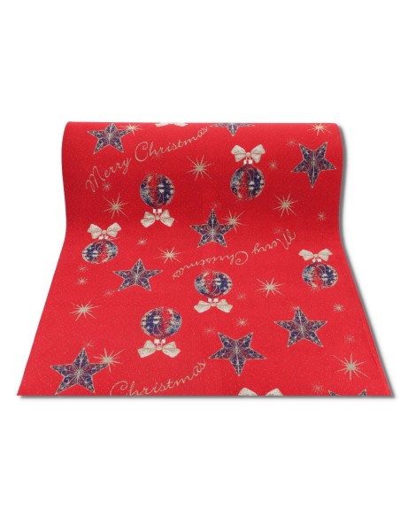 Grand tapis de Noël 100x97 cm. DÉCORATIONS DE NOËL ROUGES