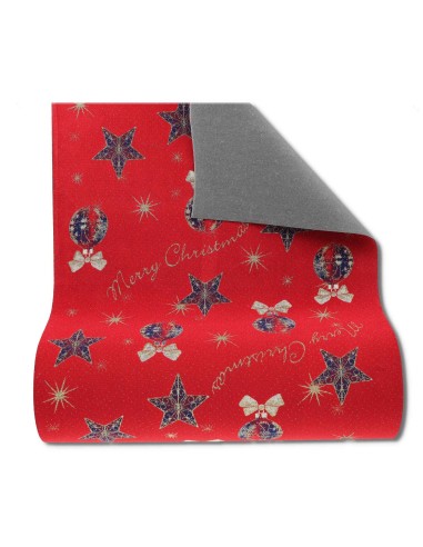 Alfombra grande de Navidad 100x97 cm. DECORACIONES NAVIDEÑAS ROJAS