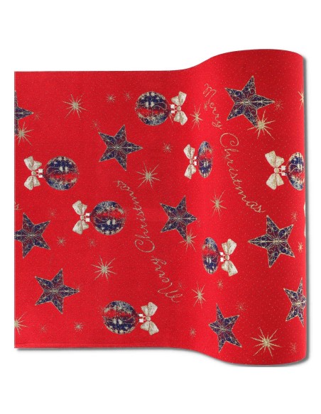 Alfombra grande de Navidad 100x97 cm. DECORACIONES NAVIDEÑAS ROJAS