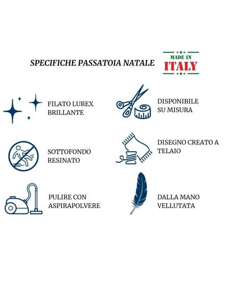 Tappeto Natalizio grande 100x97 cm. ADDOBBI NATALIZI ROSSI