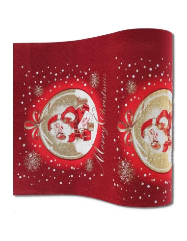 Großer roter Weihnachtsteppich 100x71 cm. GLASKUGEL