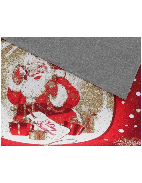 Gran alfombra roja de Navidad 100x71 cm. BOLA DE VIDRIO