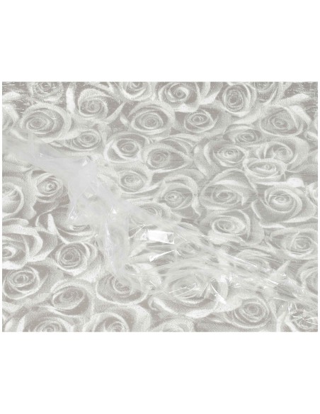 Hochzeitsteppich mit Folie 1 Meter breit ROSE BIANCHE