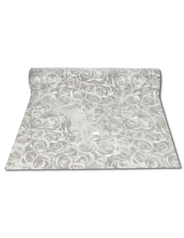 Tapis de mariage avec film 1 mètre de large ROSE BIANCHE