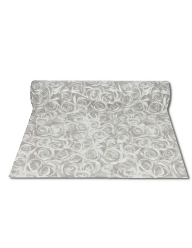 Hochzeitsteppich mit Folie 1 Meter breit ROSE BIANCHE