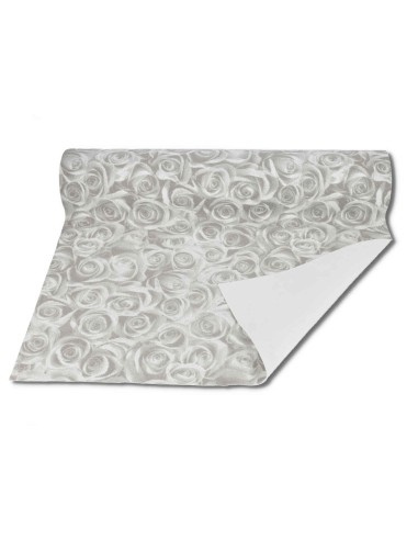 Hochzeitsteppich mit Folie 1 Meter breit ROSE BIANCHE