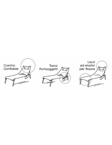 Sandy Telomare da lettino cm 70x190 con tasche.