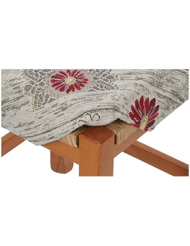 Coussin de chaise de cuisine avec housse amovible avec rabats GARDENA DELUXE
