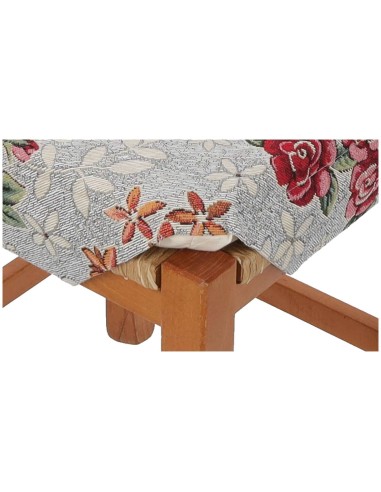 Cuscino coprisedia imbottito con alette gobelin ROSETO DELUXE