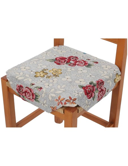 Coussin rembourré housse de chaise avec ailettes de gobelin ROSETO DELUXE