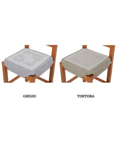 Cuscino coprisedia piazzato sfoderabile con alette CHIFFON